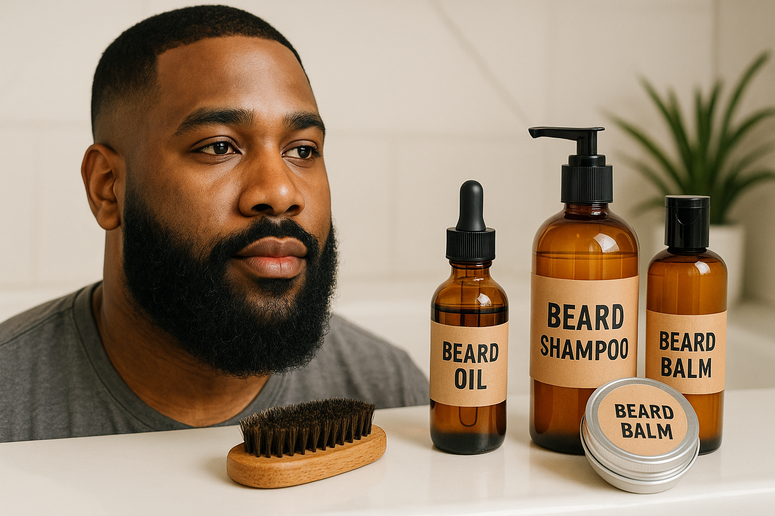 Top beard care products specially formulated for Black men to promote healthy, well-groomed beards