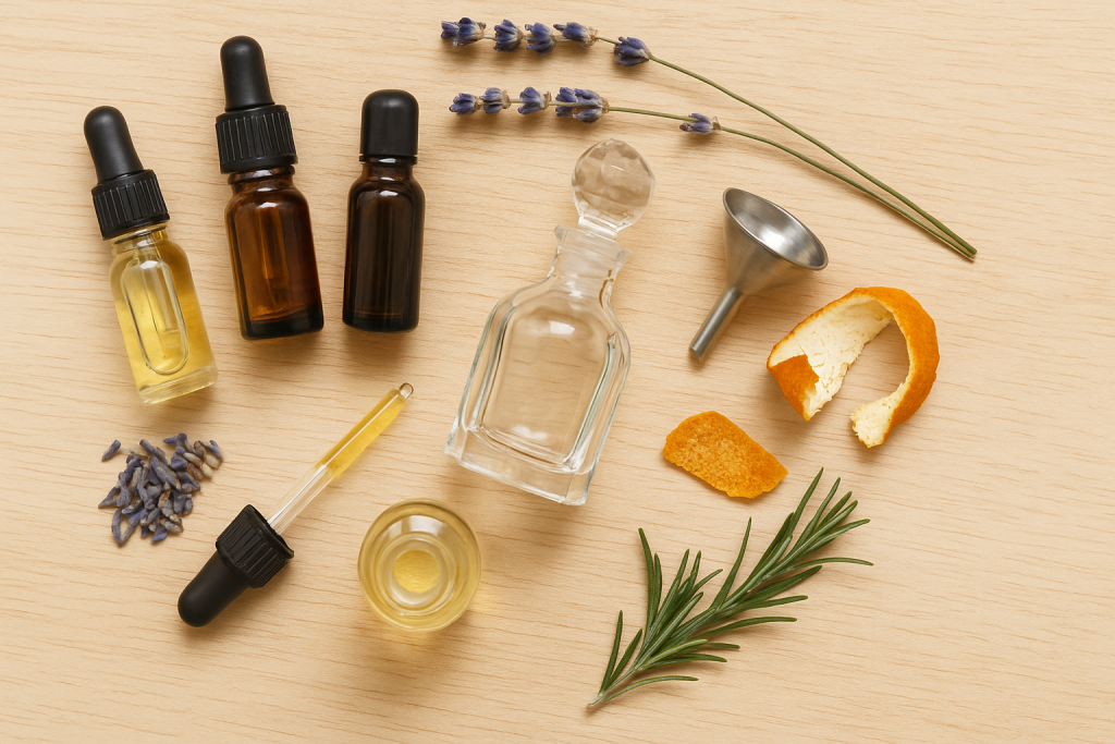DIY natural perfume made with essential oils and carrier oils