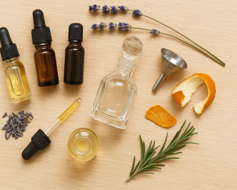 DIY natural perfume made with essential oils and carrier oils