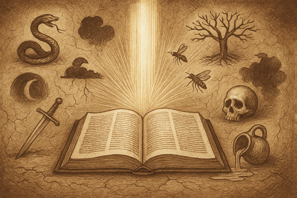 Illustration symbolizing God’s seven biblical curses as described in the Bible