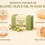 Organic olive oil soap bar with natural ingredients for healthy and moisturized skin