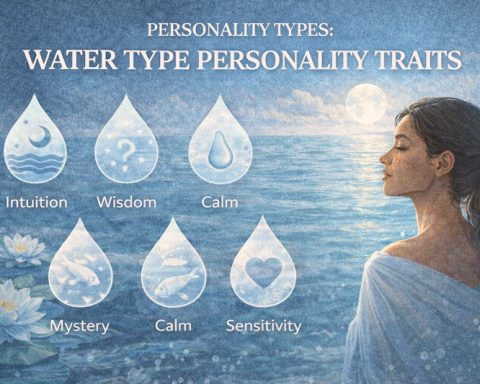 Water type personality traits symbolizing intuition, emotional depth, and adaptability