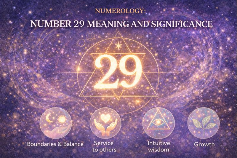 Numerology number 29 symbolizing intuition, karmic lessons, and spiritual growth