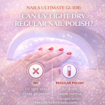 UV nail lamp used to dry nail polish and comparison with regular polish drying process