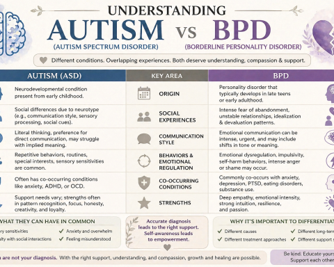 Comparison between autism and borderline personality disorder focusing on emotional and social differences