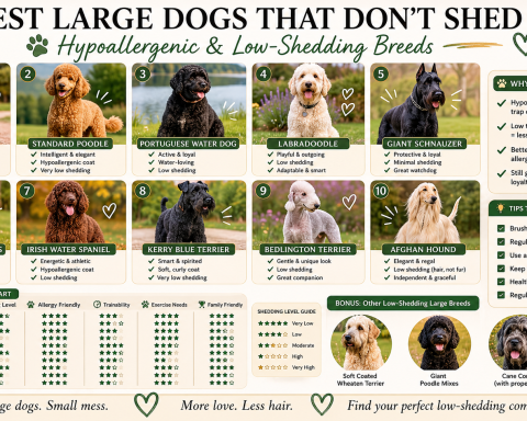 Large hypoallergenic dog breeds that don’t shed and are allergy-friendly